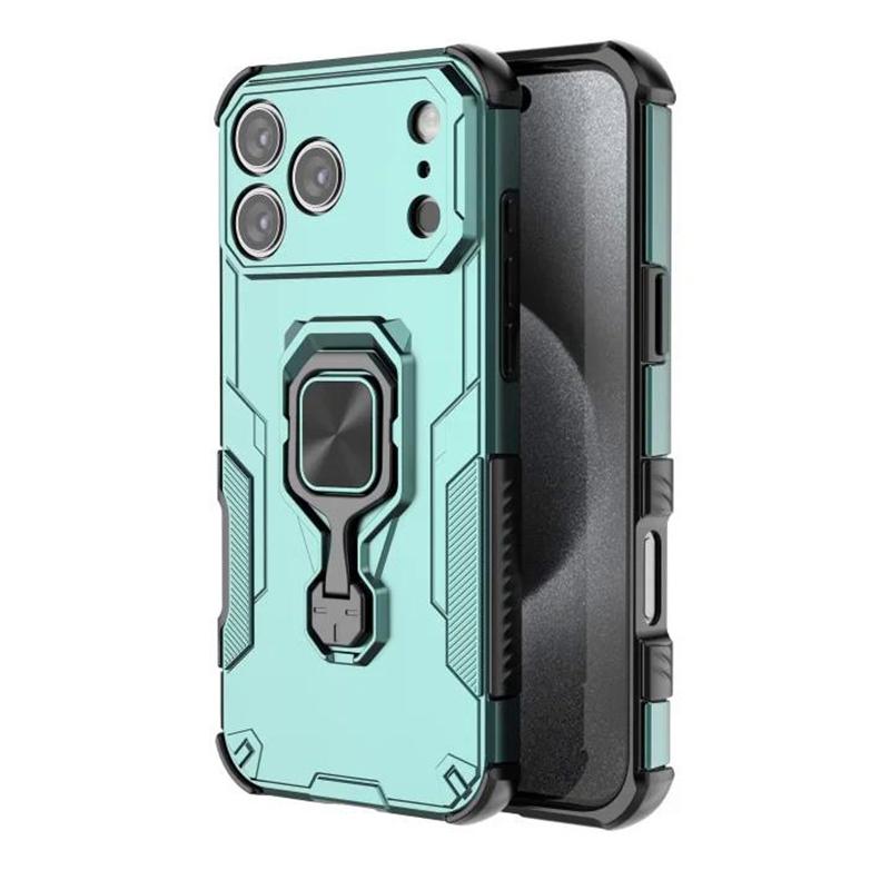 iPhone 17 Pro PU Leather Wallet Phone Case with Metal Kickstand, Card Holder, Cash Pocket, Wrist Strap, Shockproof TPU Protective Cover & Screen Protector