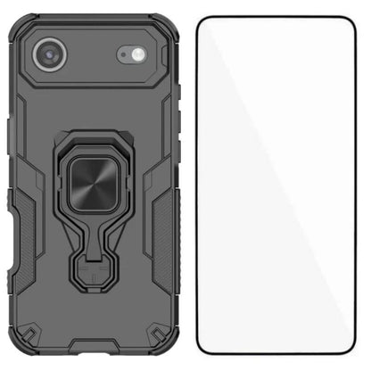 iPhone Air PU Leather Wallet Phone Case with Metal Kickstand, Card Holder, Cash Pocket, Wrist Strap, Shockproof TPU Protective Cover & Screen Protector