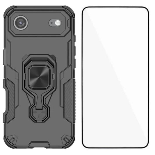 iPhone Air PU Leather Wallet Phone Case with Metal Kickstand, Card Holder, Cash Pocket, Wrist Strap, Shockproof TPU Protective Cover & Screen Protector