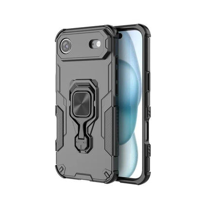 iPhone Air PU Leather Wallet Phone Case with Metal Kickstand, Card Holder, Cash Pocket, Wrist Strap, Shockproof TPU Protective Cover & Screen Protector