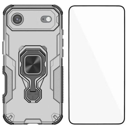 iPhone Air PU Leather Wallet Phone Case with Metal Kickstand, Card Holder, Cash Pocket, Wrist Strap, Shockproof TPU Protective Cover & Screen Protector