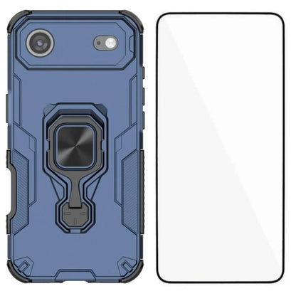 iPhone Air PU Leather Wallet Phone Case with Metal Kickstand, Card Holder, Cash Pocket, Wrist Strap, Shockproof TPU Protective Cover & Screen Protector