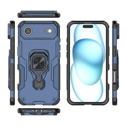 iPhone Air PU Leather Wallet Phone Case with Metal Kickstand, Card Holder, Cash Pocket, Wrist Strap, Shockproof TPU Protective Cover & Screen Protector