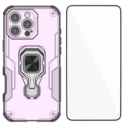 iPhone 16 Pro Max PU Leather Wallet Phone Case with Metal Kickstand, Card Holder, Cash Pocket, Wrist Strap, Shockproof TPU Protective Cover & Screen Protector