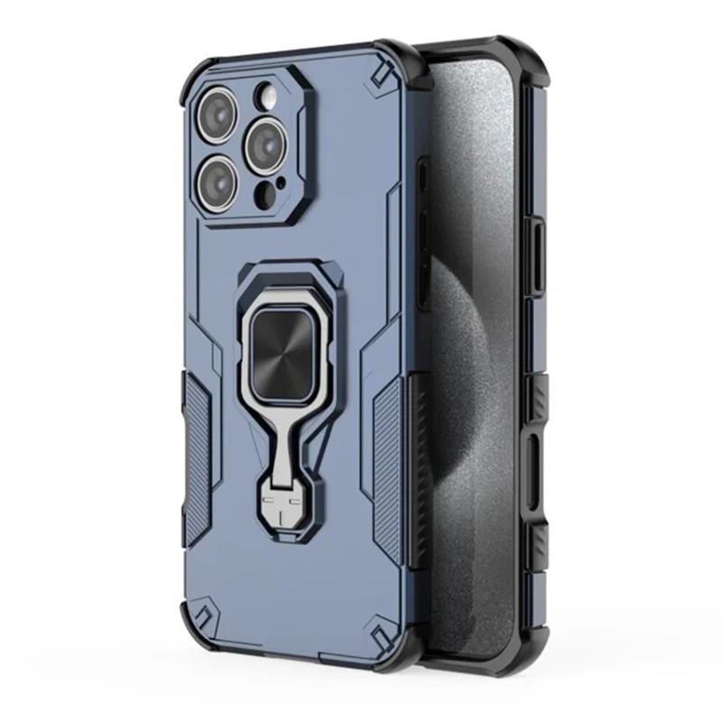 iPhone 16 Pro PU Leather Wallet Phone Case with Metal Kickstand, Card Holder, Cash Pocket, Wrist Strap, Shockproof TPU Protective Cover & Screen Protector