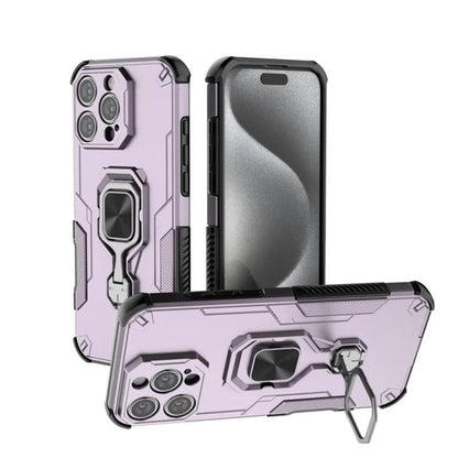 iPhone 16 Pro PU Leather Wallet Phone Case with Metal Kickstand, Card Holder, Cash Pocket, Wrist Strap, Shockproof TPU Protective Cover & Screen Protector