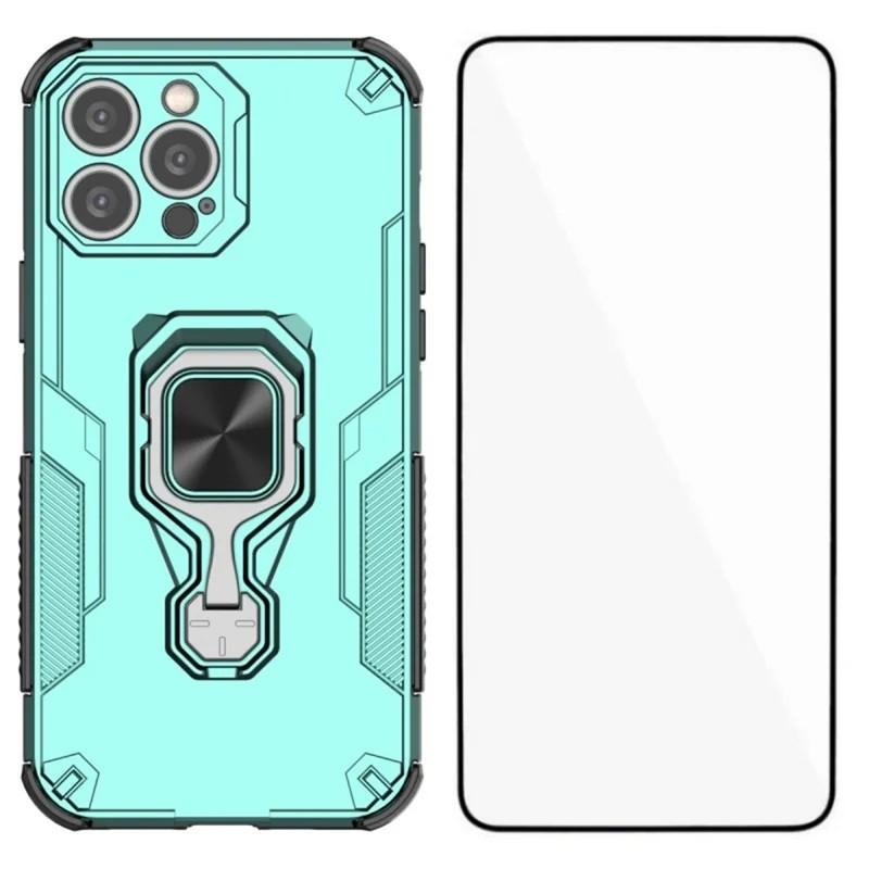 iPhone 15 Pro PU Leather Wallet Phone Case with Metal Kickstand, Card Holder, Cash Pocket, Wrist Strap, Shockproof TPU Protective Cover & Screen Protector