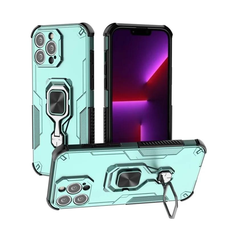 iPhone 15 Pro PU Leather Wallet Phone Case with Metal Kickstand, Card Holder, Cash Pocket, Wrist Strap, Shockproof TPU Protective Cover & Screen Protector