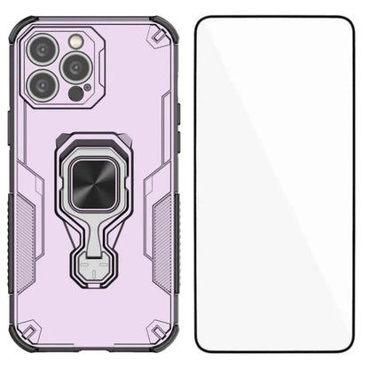 iPhone 15 Pro PU Leather Wallet Phone Case with Metal Kickstand, Card Holder, Cash Pocket, Wrist Strap, Shockproof TPU Protective Cover & Screen Protector