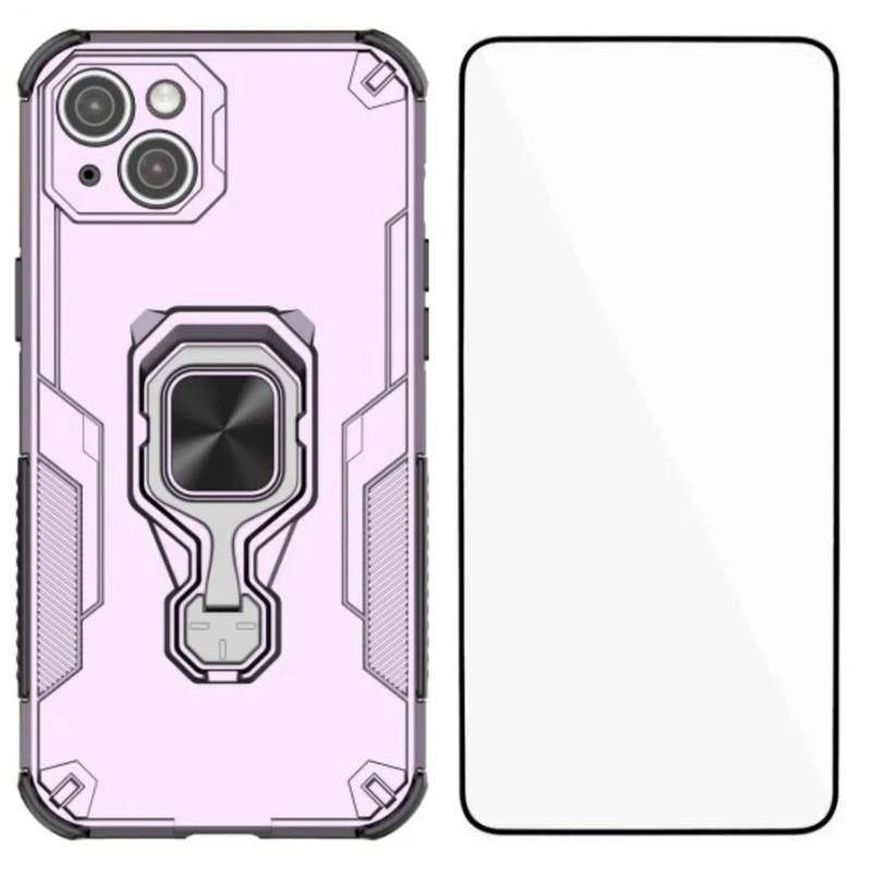 iPhone 15 PU Leather Wallet Phone Case with Metal Kickstand, Card Holder, Cash Pocket, Wrist Strap, Shockproof TPU Protective Cover & Screen Protector