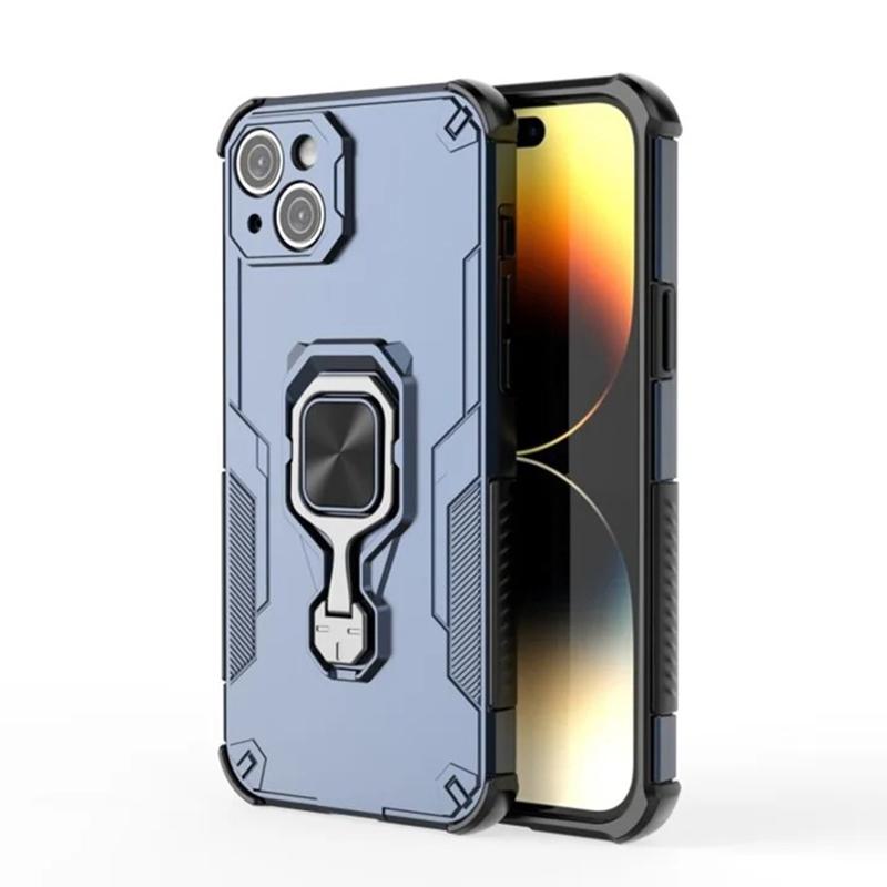 iPhone 14 PU Leather Wallet Phone Case with Metal Kickstand, Card Holder, Cash Pocket, Wrist Strap, Shockproof TPU Protective Cover & Screen Protector