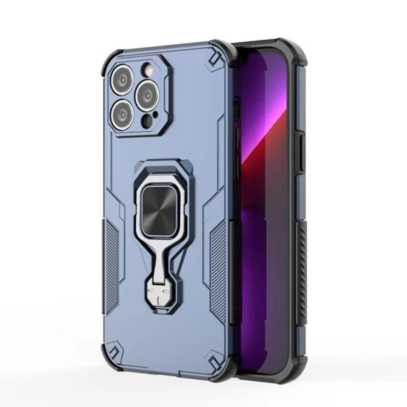 iPhone 14 Pro PU Leather Wallet Phone Case with Metal Kickstand, Card Holder, Cash Pocket, Wrist Strap, Shockproof TPU Protective Cover & Screen Protector