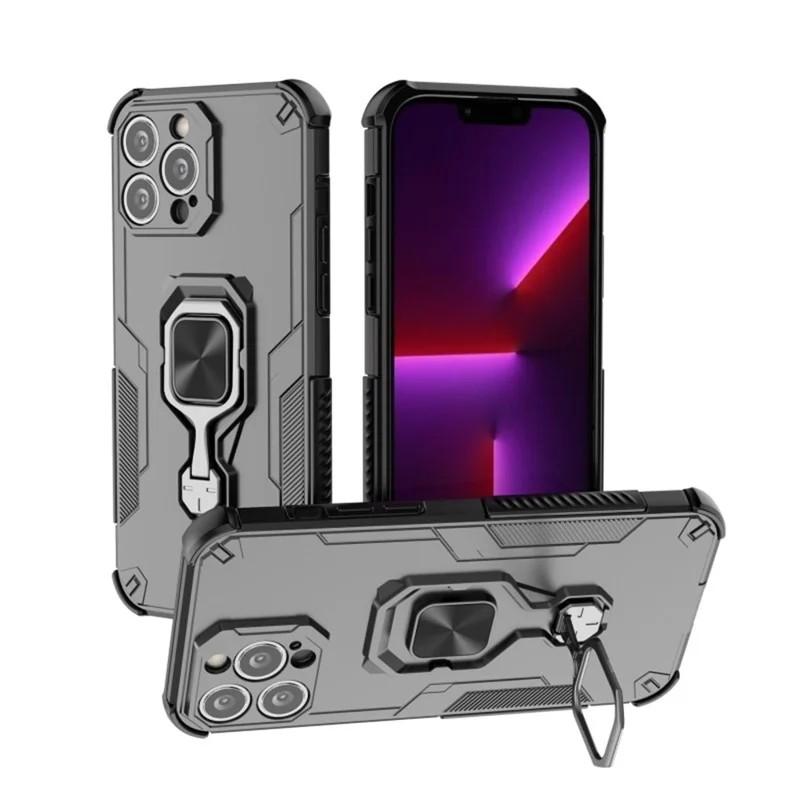 iPhone 14 Pro Max PU Leather Wallet Phone Case with Metal Kickstand, Card Holder, Cash Pocket, Wrist Strap, Shockproof TPU Protective Cover & Screen Protector