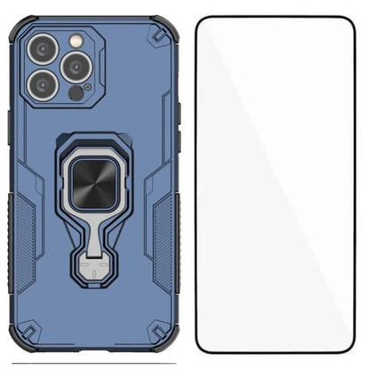 iPhone 13 Pro Max PU Leather Wallet Phone Case with Metal Kickstand, Card Holder, Cash Pocket, Wrist Strap, Shockproof TPU Protective Cover & Screen Protector