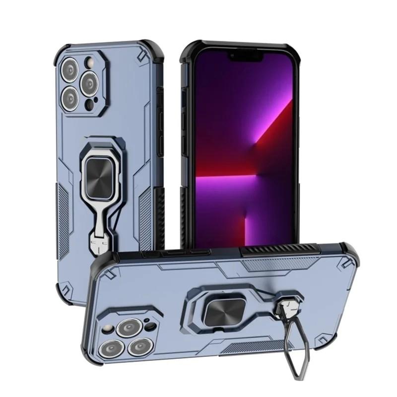 iPhone 13 Pro Max PU Leather Wallet Phone Case with Metal Kickstand, Card Holder, Cash Pocket, Wrist Strap, Shockproof TPU Protective Cover & Screen Protector