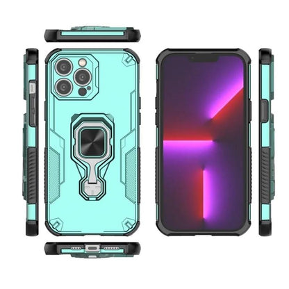iPhone 13 Pro PU Leather Wallet Phone Case with Metal Kickstand, Card Holder, Cash Pocket, Wrist Strap, Shockproof TPU Protective Cover & Screen Protector