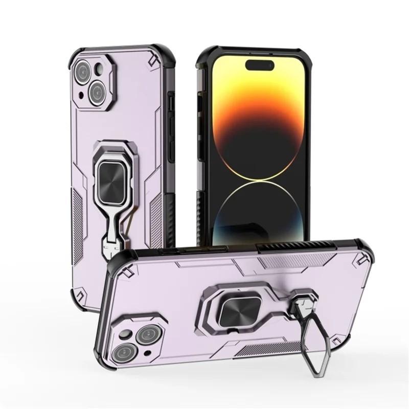 iPhone 13 PU Leather Wallet Phone Case with Metal Kickstand, Card Holder, Cash Pocket, Wrist Strap, Shockproof TPU Protective Cover & Screen Protector