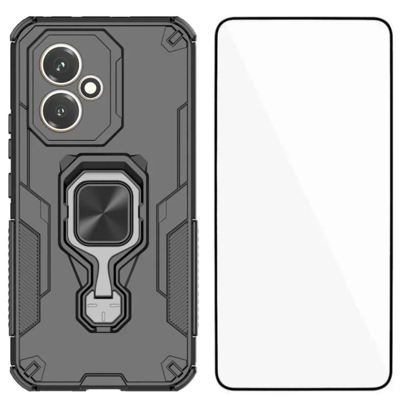 Honor 400 (156.5mm) PU Leather Wallet Phone Case with Metal Kickstand, Card Holder, Cash Pocket, Wrist Strap, Shockproof TPU Protective Cover & Screen Protector