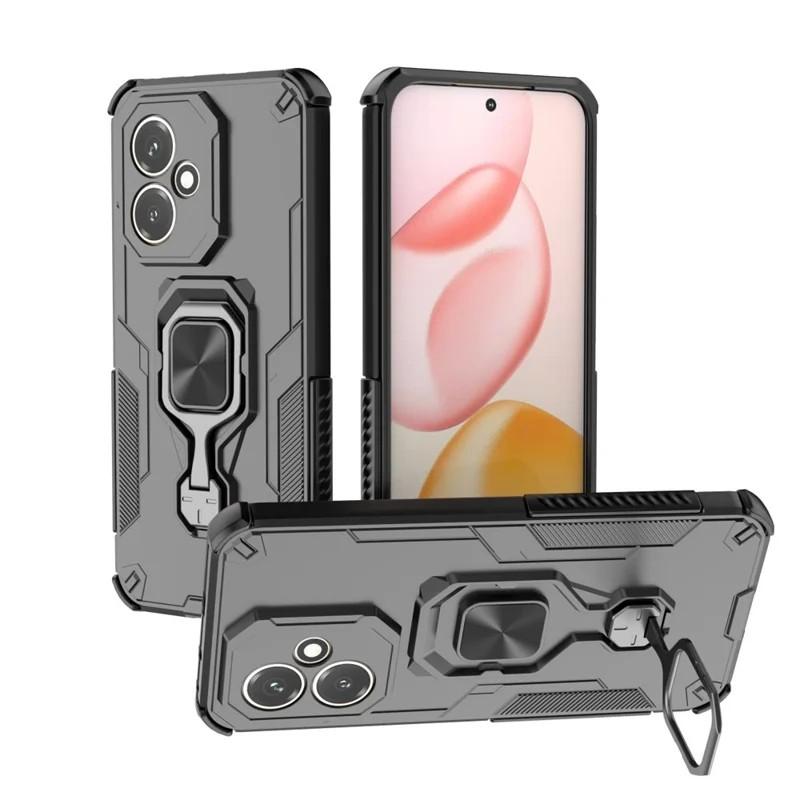 Honor 400 (156.5mm) PU Leather Wallet Phone Case with Metal Kickstand, Card Holder, Cash Pocket, Wrist Strap, Shockproof TPU Protective Cover & Screen Protector
