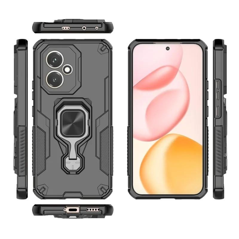 Honor 400 (156.5mm) PU Leather Wallet Phone Case with Metal Kickstand, Card Holder, Cash Pocket, Wrist Strap, Shockproof TPU Protective Cover & Screen Protector