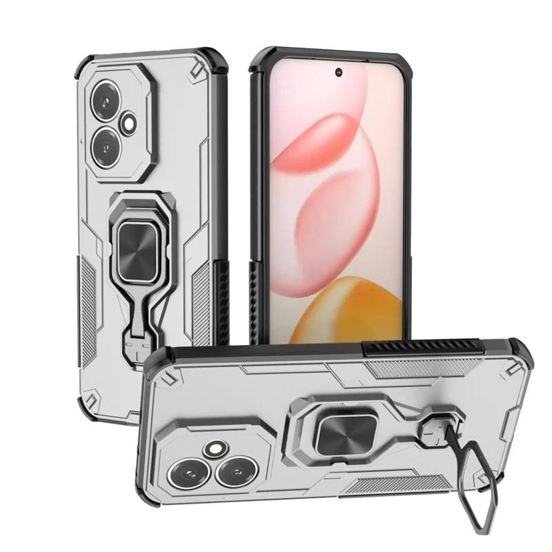 Honor 400 (156.5mm) PU Leather Wallet Phone Case with Metal Kickstand, Card Holder, Cash Pocket, Wrist Strap, Shockproof TPU Protective Cover & Screen Protector