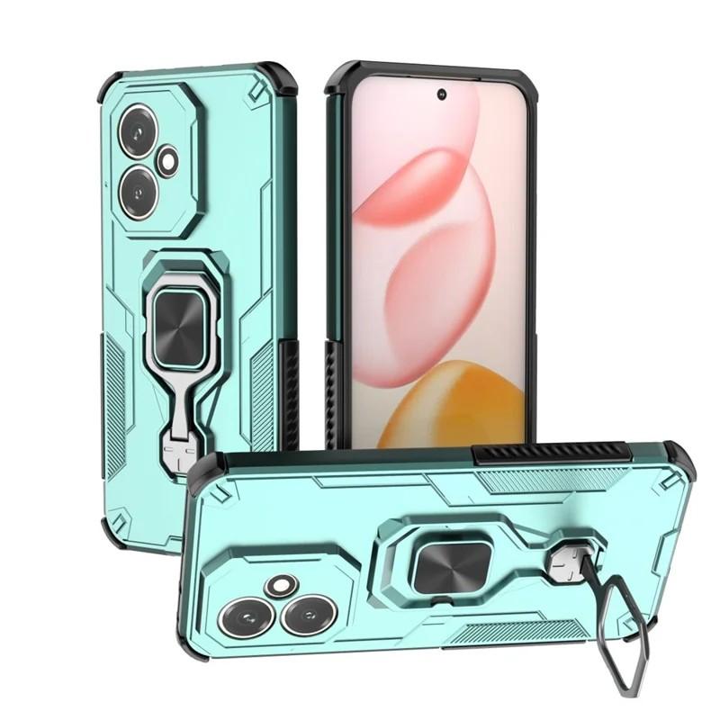 Honor 400 (156.5mm) PU Leather Wallet Phone Case with Metal Kickstand, Card Holder, Cash Pocket, Wrist Strap, Shockproof TPU Protective Cover & Screen Protector