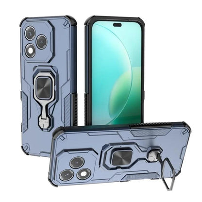 Honor 400 Lite PU Leather Wallet Phone Case with Metal Kickstand, Card Holder, Cash Pocket, Wrist Strap, Shockproof TPU Protective Cover & Screen Protector