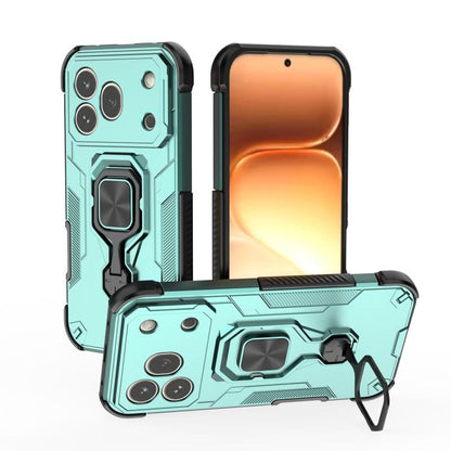 Honor 600 Pro PU Leather Wallet Phone Case with Metal Kickstand, Card Holder, Cash Pocket, Wrist Strap, Shockproof TPU Protective Cover & Screen Protector