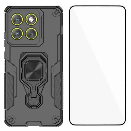 Motorola Edge 70 5G PU Leather Wallet Phone Case with Metal Kickstand, Card Holder, Cash Pocket, Wrist Strap, Shockproof TPU Protective Cover & Screen Protector