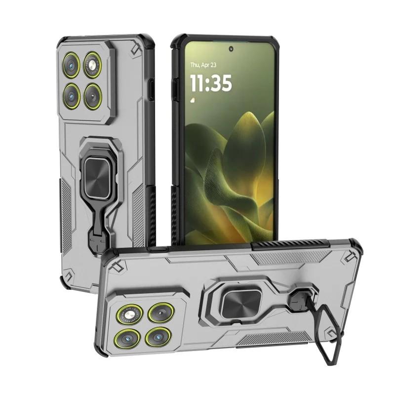 Motorola Edge 70 5G PU Leather Wallet Phone Case with Metal Kickstand, Card Holder, Cash Pocket, Wrist Strap, Shockproof TPU Protective Cover & Screen Protector