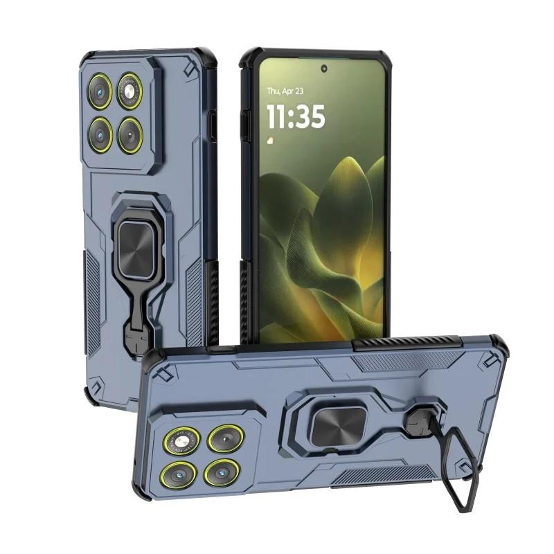 Motorola Edge 70 5G PU Leather Wallet Phone Case with Metal Kickstand, Card Holder, Cash Pocket, Wrist Strap, Shockproof TPU Protective Cover & Screen Protector