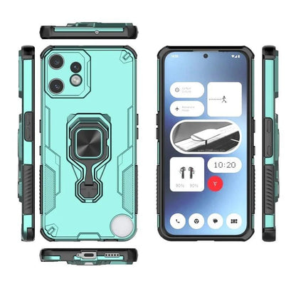 Nothing CMF Phone 2 Pro PU Leather Wallet Phone Case with Metal Kickstand, Card Holder, Cash Pocket, Wrist Strap, Shockproof TPU Protective Cover & Screen Protector