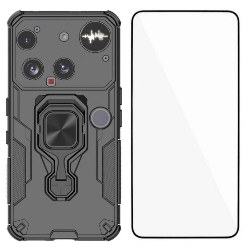 Nothing Phone 3 PU Leather Wallet Phone Case with Metal Kickstand, Card Holder, Cash Pocket, Wrist Strap, Shockproof TPU Protective Cover & Screen Protector