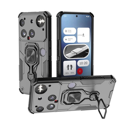 Nothing Phone 3 PU Leather Wallet Phone Case with Metal Kickstand, Card Holder, Cash Pocket, Wrist Strap, Shockproof TPU Protective Cover & Screen Protector