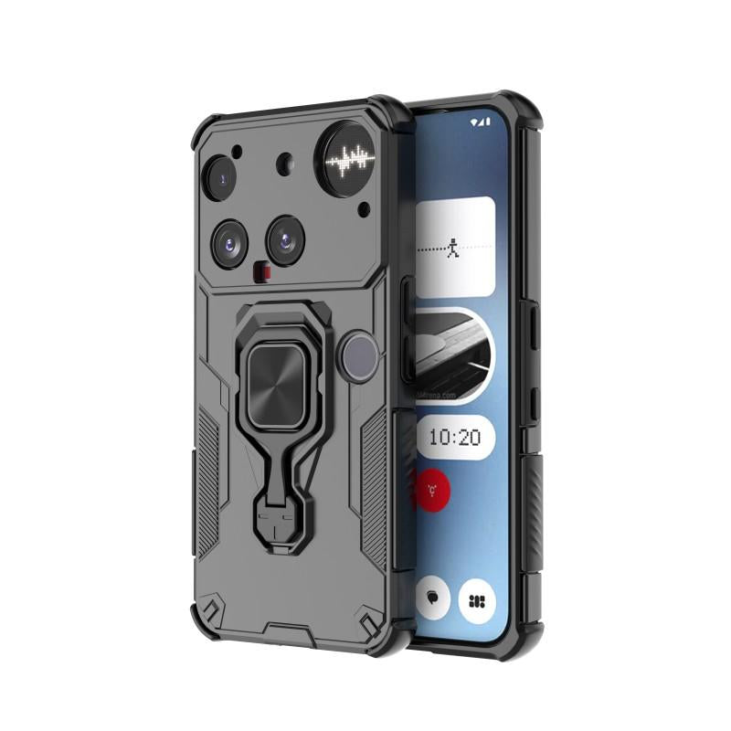 Nothing Phone 3 PU Leather Wallet Phone Case with Metal Kickstand, Card Holder, Cash Pocket, Wrist Strap, Shockproof TPU Protective Cover & Screen Protector