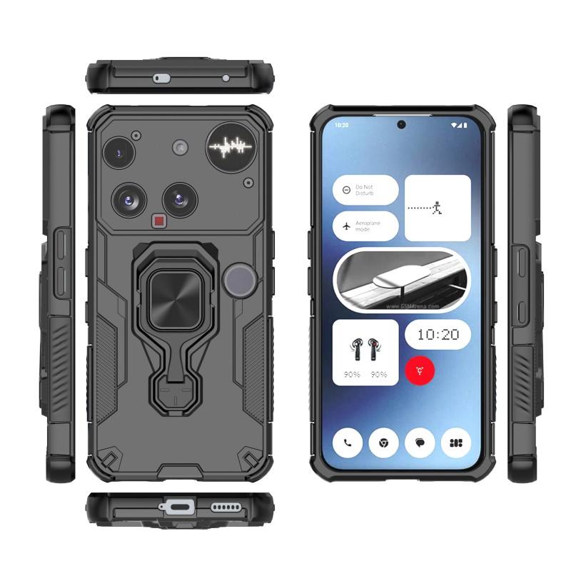 Nothing Phone 3 PU Leather Wallet Phone Case with Metal Kickstand, Card Holder, Cash Pocket, Wrist Strap, Shockproof TPU Protective Cover & Screen Protector