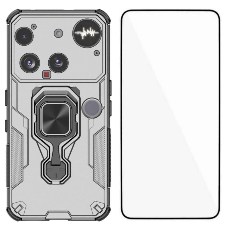 Nothing Phone 3 PU Leather Wallet Phone Case with Metal Kickstand, Card Holder, Cash Pocket, Wrist Strap, Shockproof TPU Protective Cover & Screen Protector