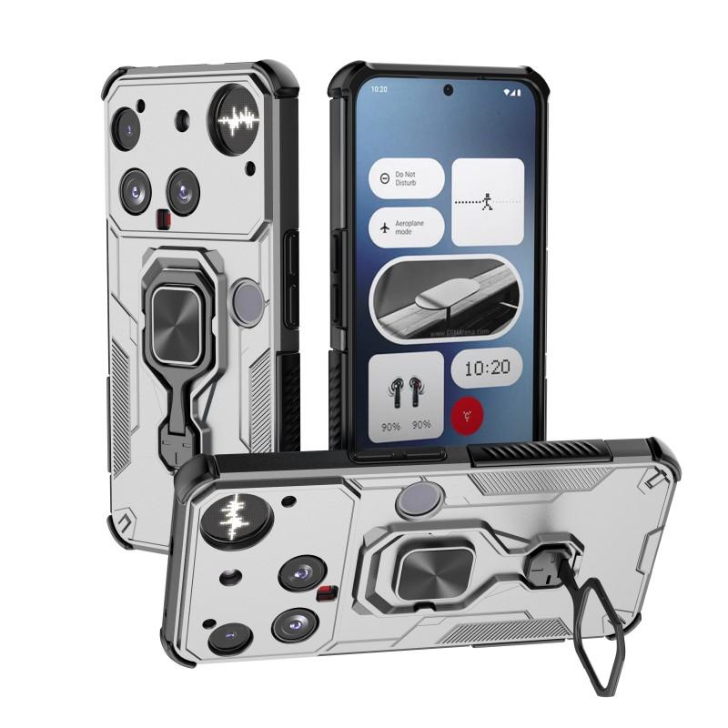 Nothing Phone 3 PU Leather Wallet Phone Case with Metal Kickstand, Card Holder, Cash Pocket, Wrist Strap, Shockproof TPU Protective Cover & Screen Protector