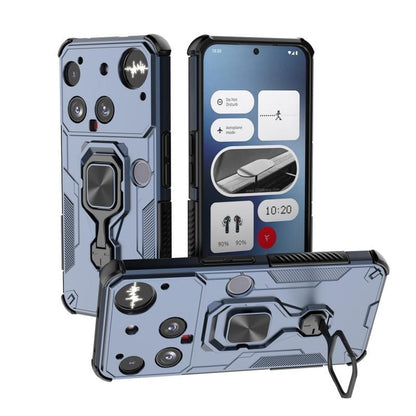 Nothing Phone 3 PU Leather Wallet Phone Case with Metal Kickstand, Card Holder, Cash Pocket, Wrist Strap, Shockproof TPU Protective Cover & Screen Protector