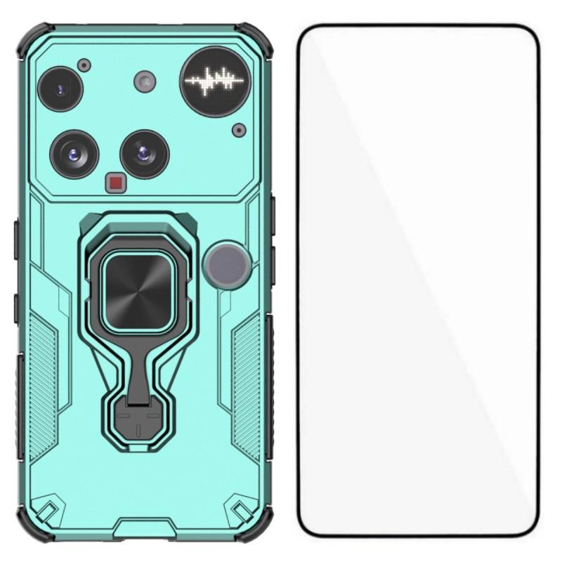 Nothing Phone 3 PU Leather Wallet Phone Case with Metal Kickstand, Card Holder, Cash Pocket, Wrist Strap, Shockproof TPU Protective Cover & Screen Protector