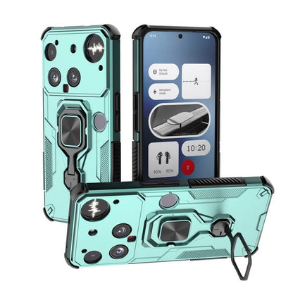 Nothing Phone 3 PU Leather Wallet Phone Case with Metal Kickstand, Card Holder, Cash Pocket, Wrist Strap, Shockproof TPU Protective Cover & Screen Protector