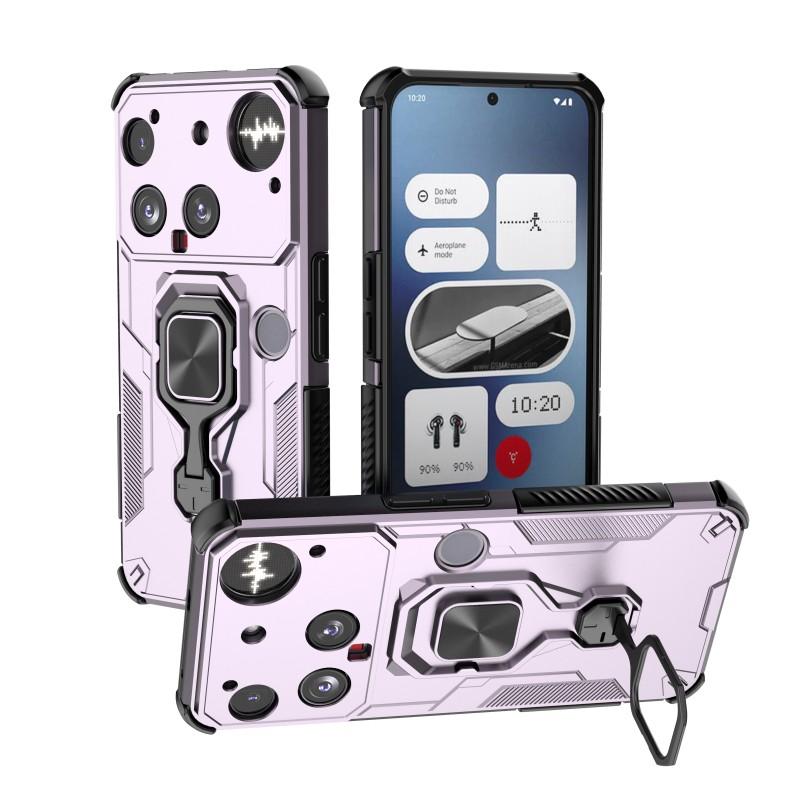 Nothing Phone 3 PU Leather Wallet Phone Case with Metal Kickstand, Card Holder, Cash Pocket, Wrist Strap, Shockproof TPU Protective Cover & Screen Protector