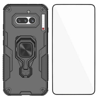 Nothing Phone 4a PU Leather Wallet Phone Case with Metal Kickstand, Card Holder, Cash Pocket, Wrist Strap, Shockproof TPU Protective Cover & Screen Protector