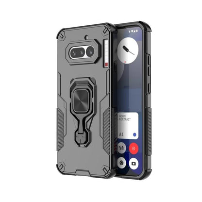 Nothing Phone 4a PU Leather Wallet Phone Case with Metal Kickstand, Card Holder, Cash Pocket, Wrist Strap, Shockproof TPU Protective Cover & Screen Protector