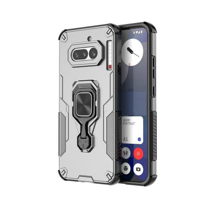 Nothing Phone 4a PU Leather Wallet Phone Case with Metal Kickstand, Card Holder, Cash Pocket, Wrist Strap, Shockproof TPU Protective Cover & Screen Protector