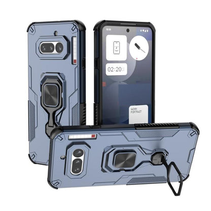 Nothing Phone 4a PU Leather Wallet Phone Case with Metal Kickstand, Card Holder, Cash Pocket, Wrist Strap, Shockproof TPU Protective Cover & Screen Protector