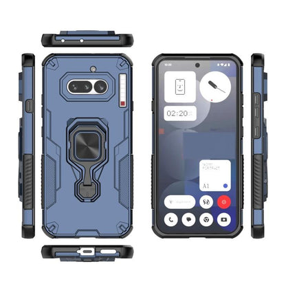 Nothing Phone 4a PU Leather Wallet Phone Case with Metal Kickstand, Card Holder, Cash Pocket, Wrist Strap, Shockproof TPU Protective Cover & Screen Protector