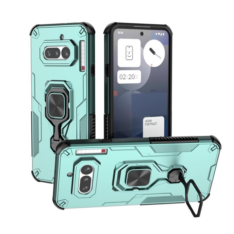 Nothing Phone 4a PU Leather Wallet Phone Case with Metal Kickstand, Card Holder, Cash Pocket, Wrist Strap, Shockproof TPU Protective Cover & Screen Protector