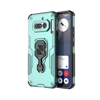 Nothing Phone 4a PU Leather Wallet Phone Case with Metal Kickstand, Card Holder, Cash Pocket, Wrist Strap, Shockproof TPU Protective Cover & Screen Protector