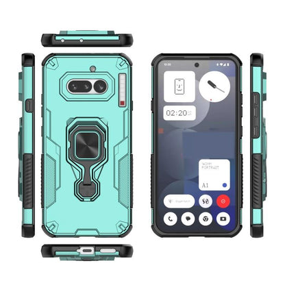 Nothing Phone 4a PU Leather Wallet Phone Case with Metal Kickstand, Card Holder, Cash Pocket, Wrist Strap, Shockproof TPU Protective Cover & Screen Protector